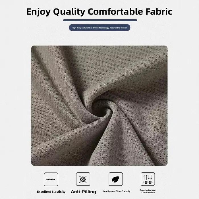 T-shirt décontracté à manches courtes et col rond en soie glacée Rui Tong pour homme