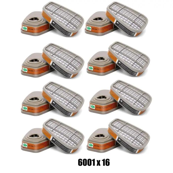 Cartouches de charbon actif 6001 pour masques respirateurs 6100 6200 7501 7502 6502 6800 FF402 protection gaz organique sécurité travail occassions spéciales