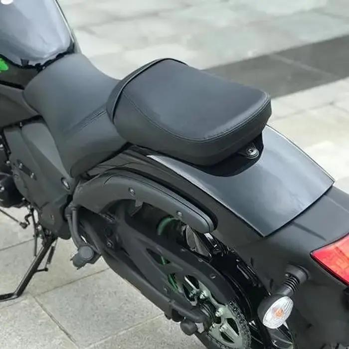 Coussin de siège de passager arrière de moto, noir, en cuir PU, accessoires de moteur pour Kawasaki