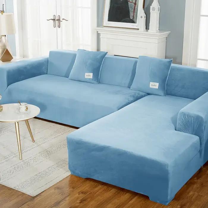 Housse de canapé en velours anti-rayures antidérapante pour canapés sectionnels et modulaires occasions spéciales