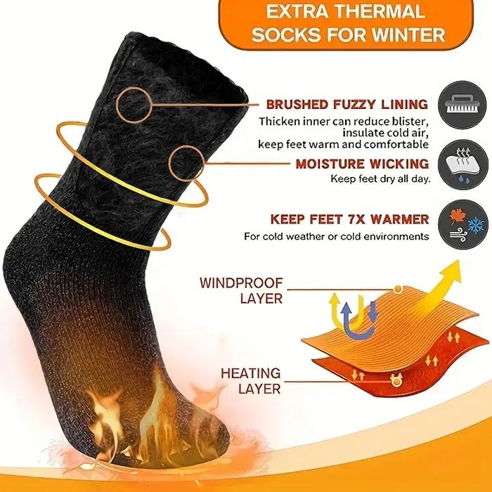 Chaussettes laine ultra épaisses homme - Hiver et automne - Jusqu'à 20 paires - Chaleur et confort