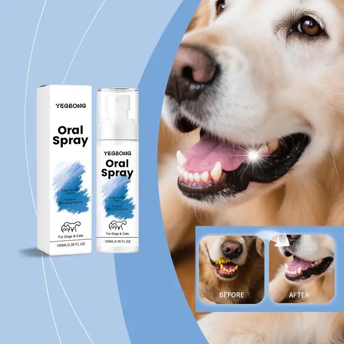 Spray d'hygiène buccale pour chiens et chats, rafraîchisseur d'haleine instantané, élimination de la