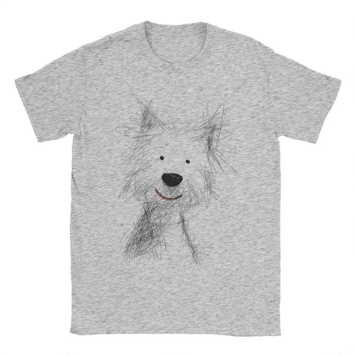 T-shirt West Highland White Terrier design unique pour homme motif chien original col rond manches courtes couleurs variées occasions spéciales
