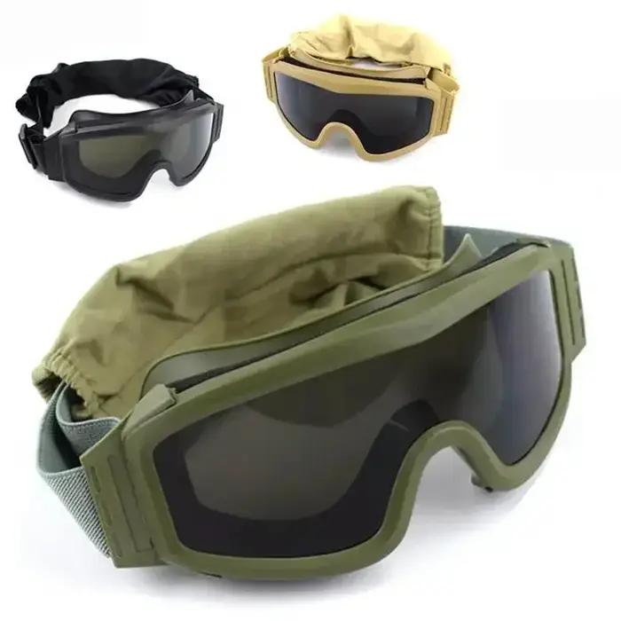 Lunettes tactiques militaires anti-vent et anti-sable pour wargame airsoft paintball et sports de plein air