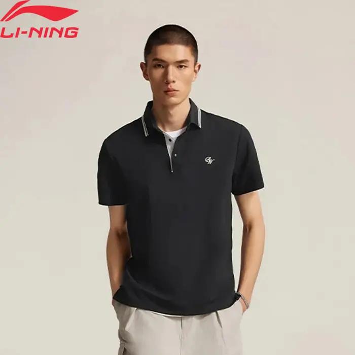Li-ning T-shirt POLO Wade pour hommes AT DRY FREEZE 88% Polyamide 12% élasthanne à sec doublure resp