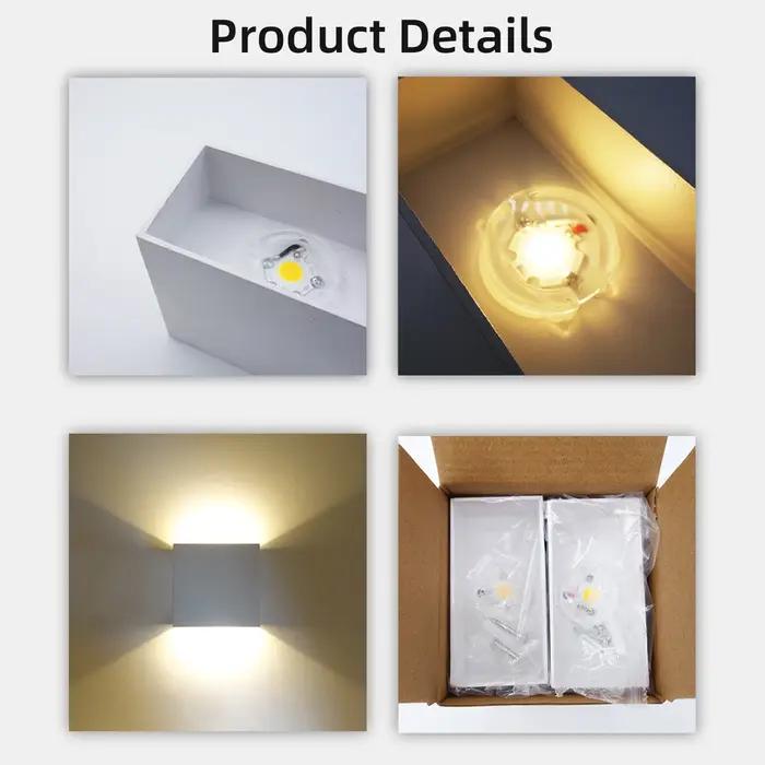 Appliques murales LED 6W lampe d'intérieur moderne blanc haut vers le bas lumières murales pour la m