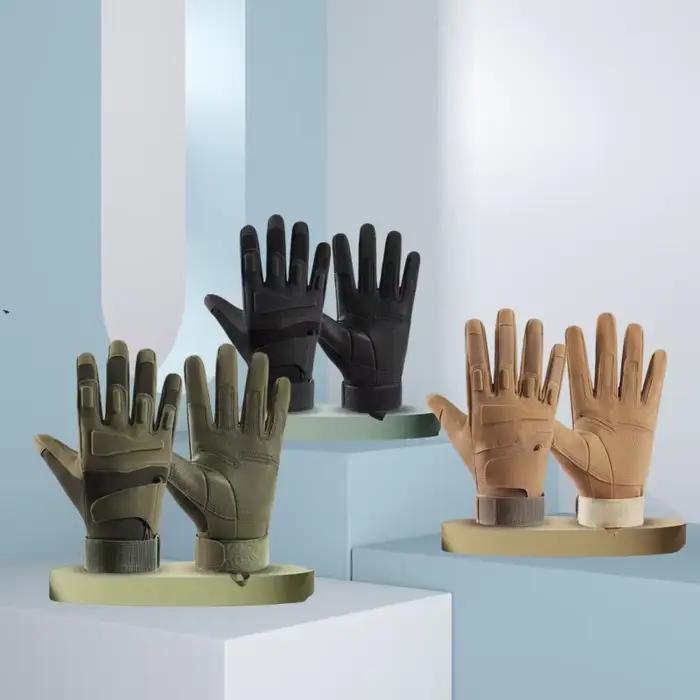 Gants tous doigts sports extérieur hommes robustes respirants résistants tactiques antidérapants
