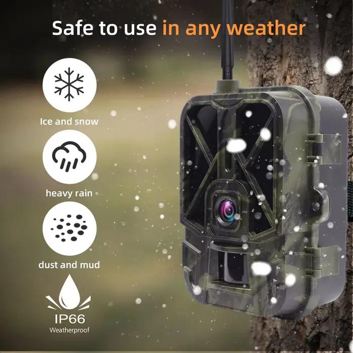 Caméra de chasse 4G 4K 36MP vision nocturne reconnaissance faune contrôle par application occasionnels utilisateurs passionnés nature