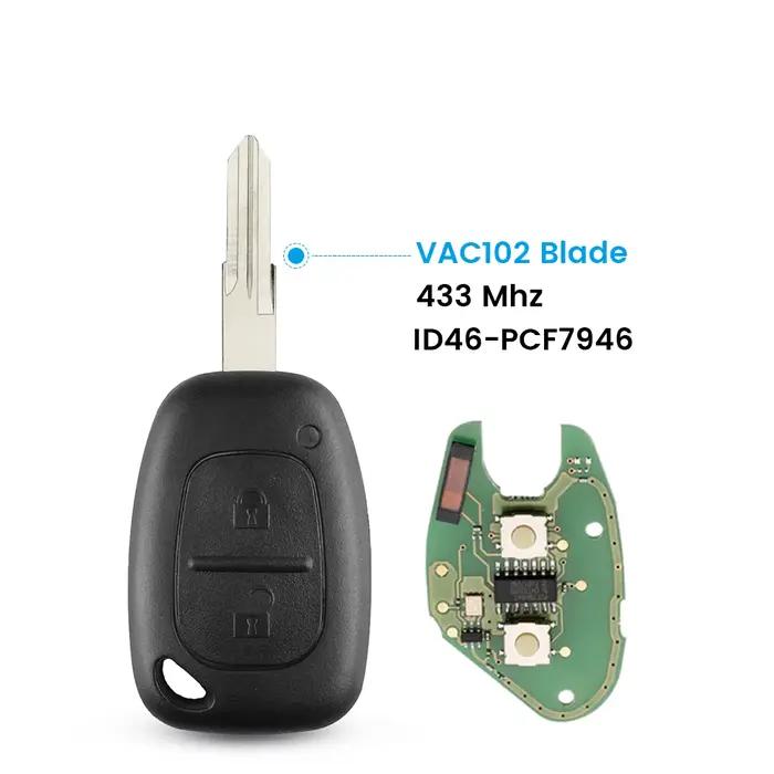 KEYYOU – Clé Télécommande à 2 Boutons pour Renault