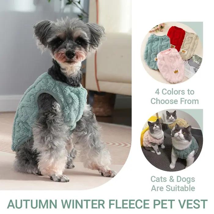 Vêtements pour chiens de compagnie automne hiver chaud confortable polaire chiot pull pour petits