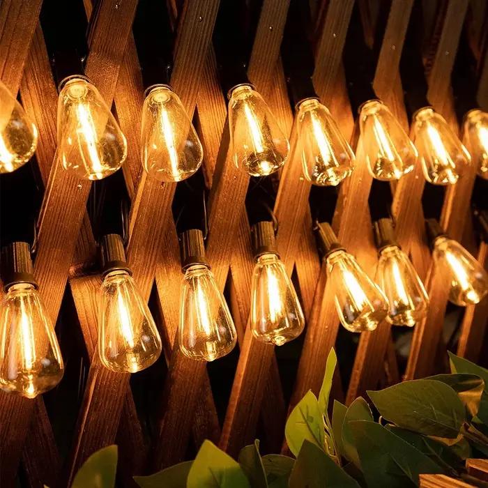 Ampoule LED rétro ST38 E12 110V 220V 1W, en plastique, à intensité variable, incassable pour jardin,