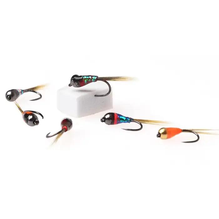 6 pièces # 14 Nymphes de pêche à la mouche Euro Fly Perdigon