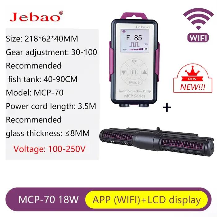 Nouveau Jebao MCP 70 90 120 150 180 affichage de pompe à flux transversal avec contrôle Wifi écran LCD