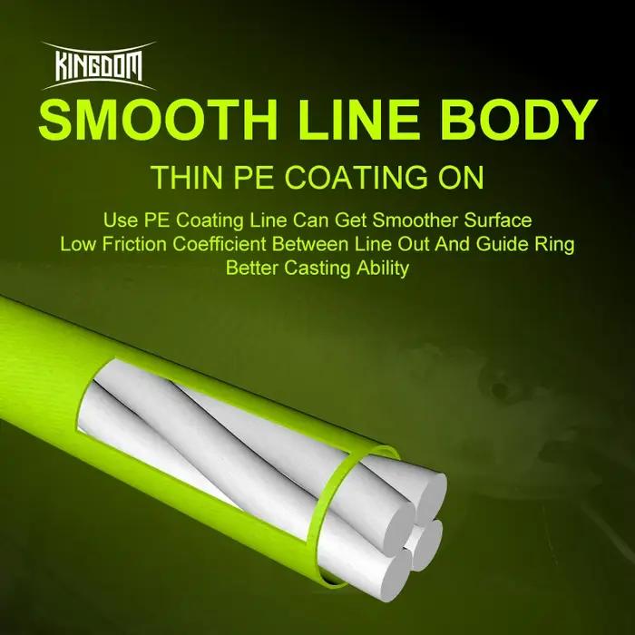 Ligne de pêche tressée Kingdom Microfly 4 brins en PE 0.2 # 0.4 # 0.6 # Fil de pêche à la carp