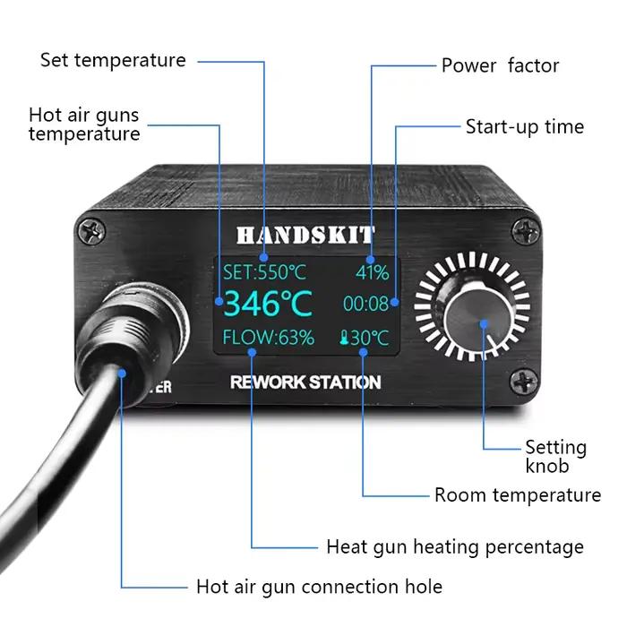 Pistolets thermiques T12, affichage numérique OLED, Station de soudage de température, Portable, ret