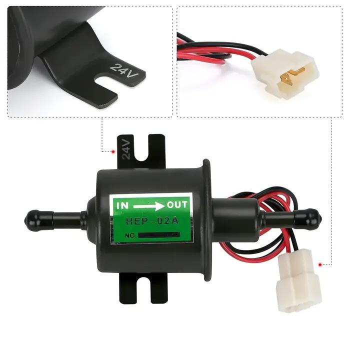 3 couleurs universelles 12V pompe à essence électrique basse pression boulon fixation fil Diesel