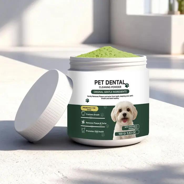 Poudre Nettoyante pour Dents de Chien Sans Brosse – Nettoyant Quotidien pour Chiots