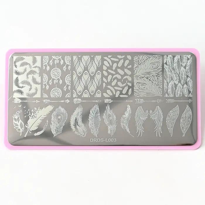 Plaques d'estampage pour ongles 12x6cm