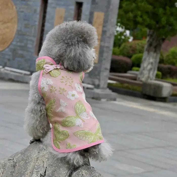 Costume Cheongsam de style chinois pour animaux de compagnie