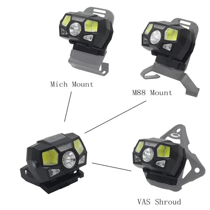 BOOIU tactique rapide MICH casque lumière NVG monté Signal lampe capteur phare USB charge étanche chasse pêche phare