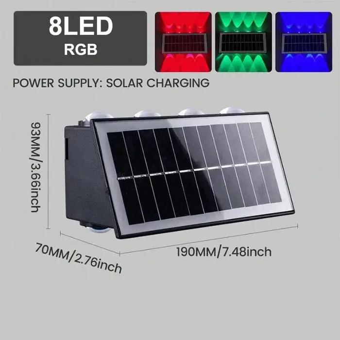 Lampe murale LED solaire étanche pour l'extérieur