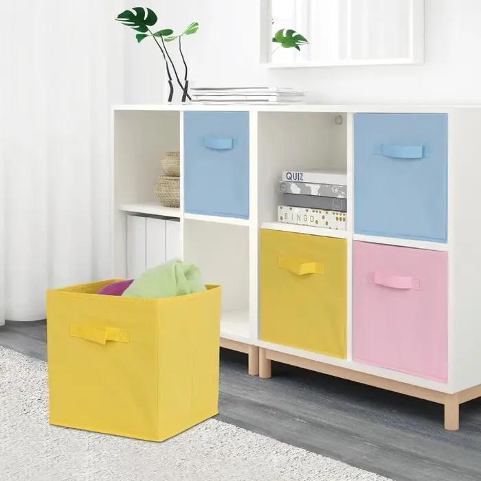 Bac de rangement pliable en tissu non tissé, boite de rangement organisateur de vêtements et jouets, boite pliable respectueuse de l'environnement pour la maison et le bureau