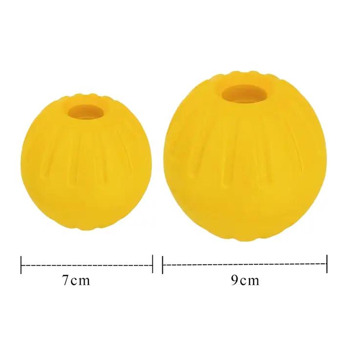 7 cm/9 cm Eva chien de compagnie en plein air formation balle creuse indestructible