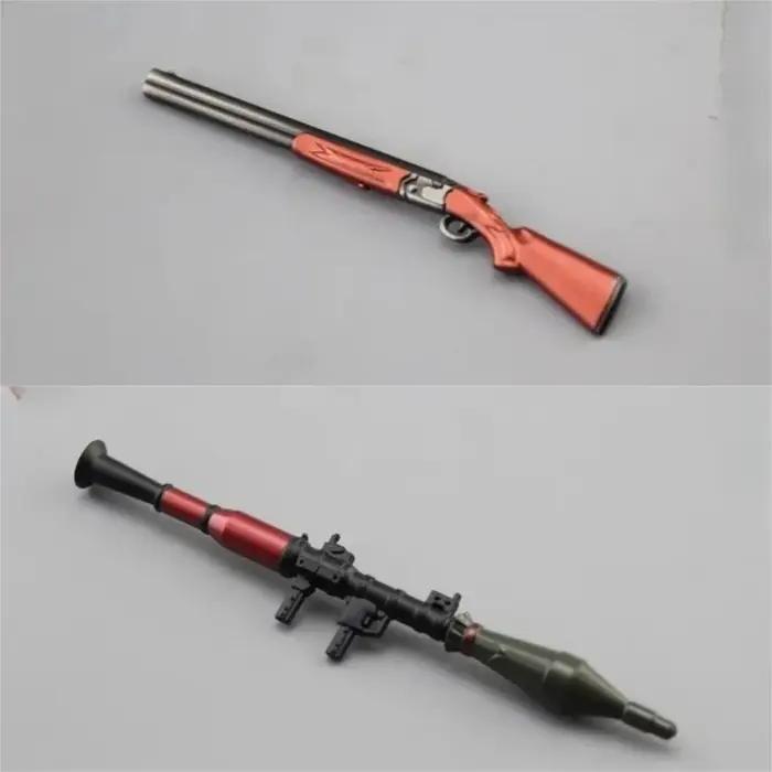 En stock, modèle de fusil miniature en alliage à l'échelle 1/12