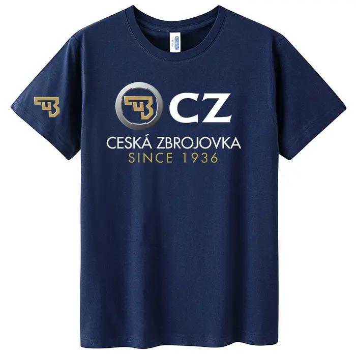 2025 CZ Ceska Zbrojovka armes à feu tchèques T-Shirt hommes hauts été à manches courtes