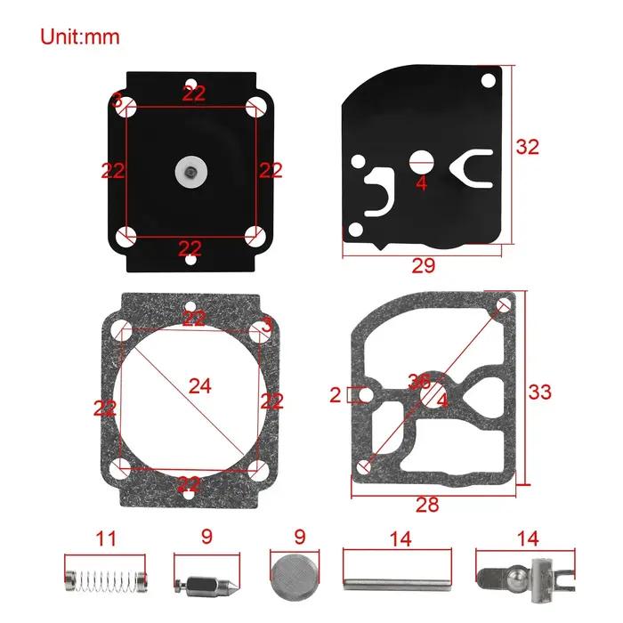 Kit de réparation de carburateur 5x, joint de diaphragme pour Sthil 017 018 MS180 MS170 BG66 BG86 ZA