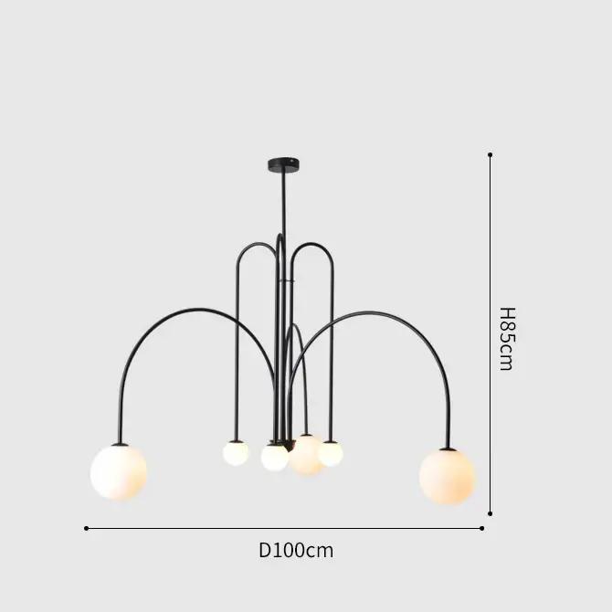 Comète LED Lustre minimaliste Nordique globe en verre lampes de table salon personnalité créative étude café d'art salle