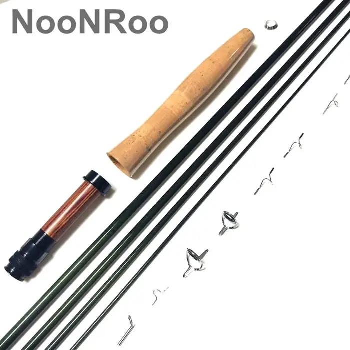 NooNRoo-Kit de pêche à la mouche à faire soi-même, très bonne action, poignée en liège de qualité A,