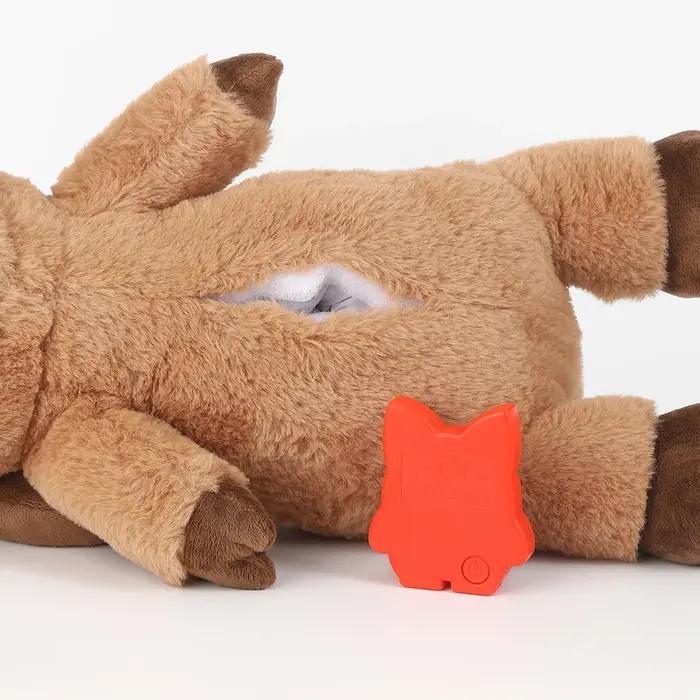 Jouet pour chien avec mécanisme de battement de cœur intégré pour apaiser l'anxiété des chiots