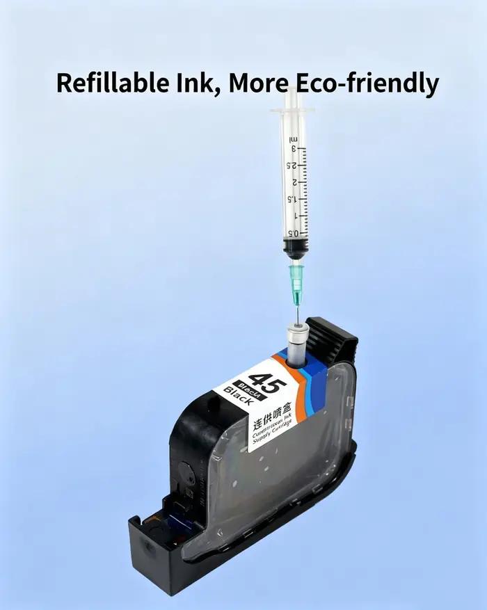 Cartouches d'encre rechargeables pour HP 45 pour HP Deskjet 9300 / 6122 / 3820 / 1280c / 1180c / 930c / 950c / 990cxi / 895cxi / 870cxi