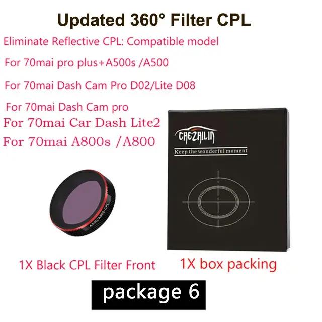 Pour 70mai pro plus + A500s filtre CPL
