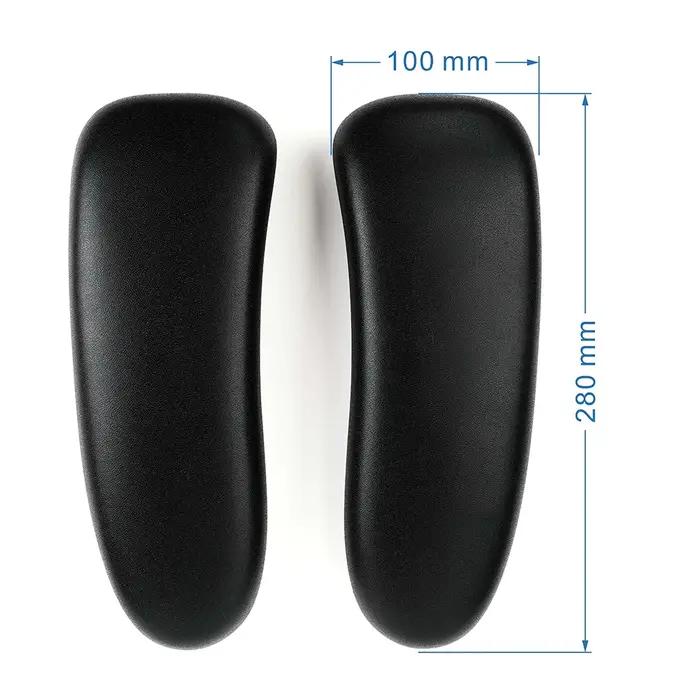 Coussinets de bras en vinyle pour Herman Miller Remasteres Aeron, chaise de bureau et de maison, Gra