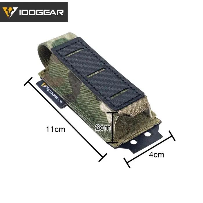 Étui chargeur tactique IDOGEAR fibre carbone 9mm anti-dérapant léger 2 pièces compatible MOLLE