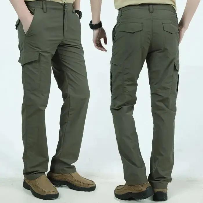 Pantalon militaire chasse homme résistant imperméable multi-poches randonnée travail extérieur cargo tactique