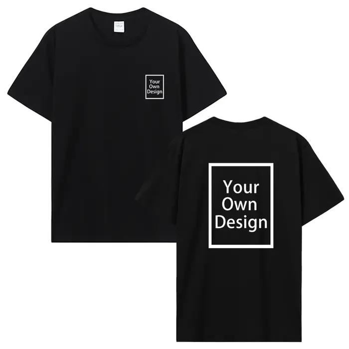 Coton personnalisé impression personnalisée à manches courtes T-shirt hommes haut pour femme t-shirts bricolage votre