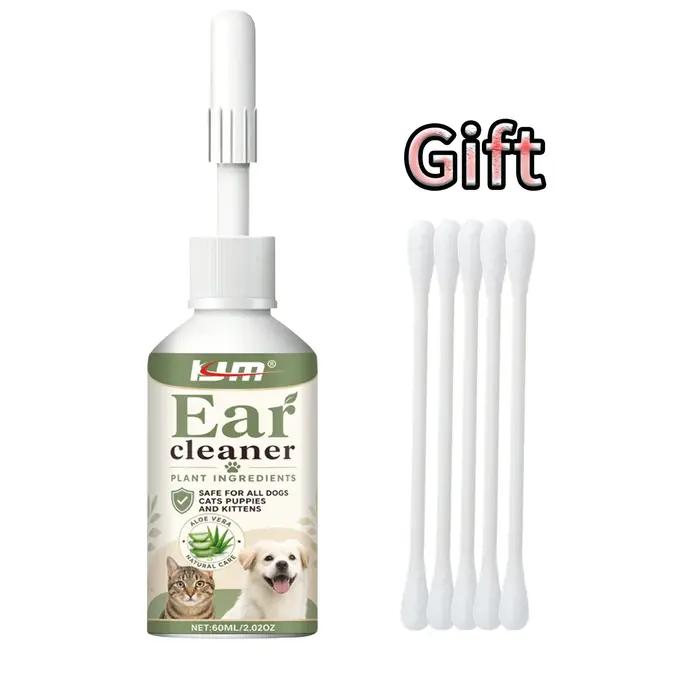 Nettoyant auriculaire naturel aloe vera soin oreilles chiens chats anti-parasites hypoallergénique apaisant