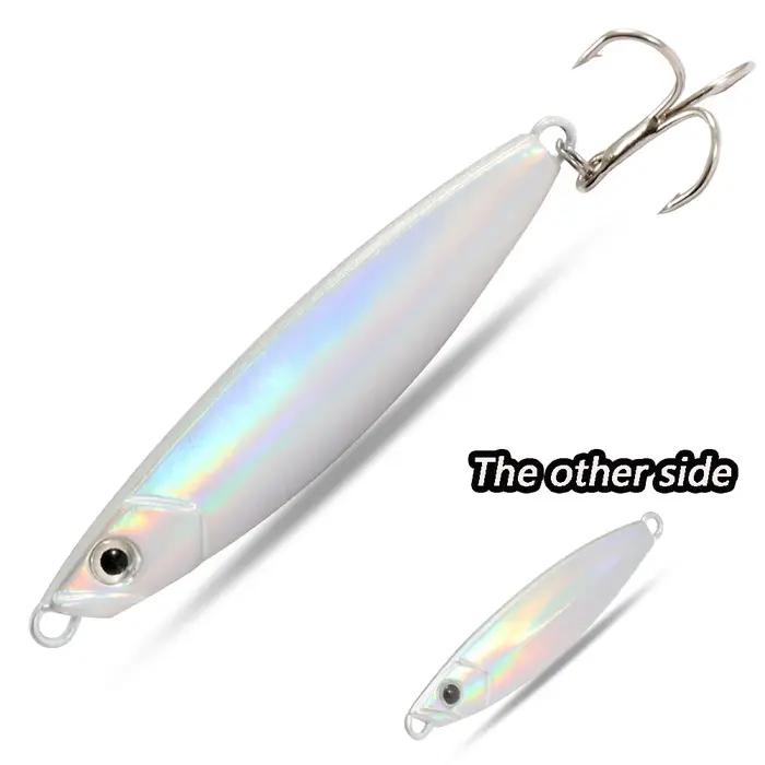 Leurre de pêche en métal 10g 15g 20g Shore Cast Hook Swimbait cuillère gabarit appât artificiel couverture Laser brochet truite Pesca matériel de filature