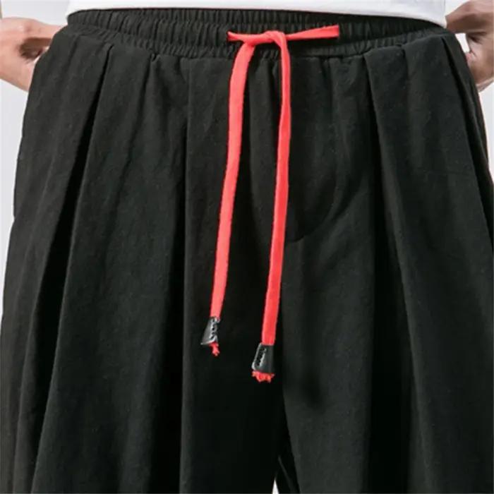 FGKKS Nouveau Pantalon Harem Ample Homme Grande Taille Automne Style Chinois Coton Qualité Décontrac
