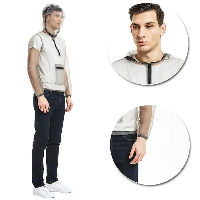 Veste de protection respirante anti-insectes avec maille anti-moustiques pour randonnée pêche sauvage femmes hommes activités plein air