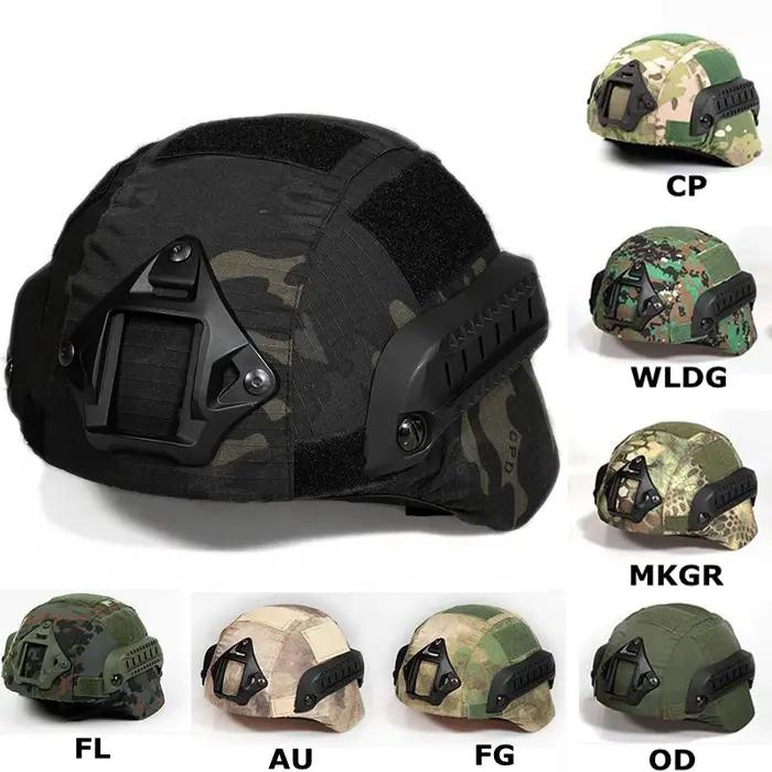 Housse camouflage MICH2000 pour casque tactique, accessoire militaire chasse et airsoft