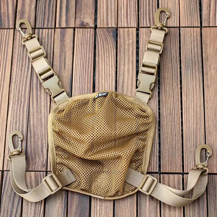 Filet de camouflage pour casque tactique - Poche de rangement Molle multifonction pour équipement de chasse