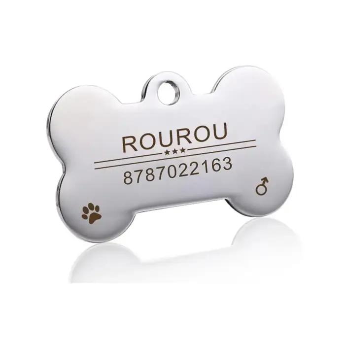 Gravure gratuite, étiquette d'identification pour animaux de compagnie