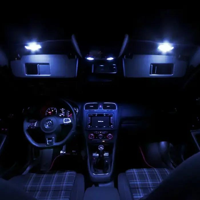 Ampoules LED NEWM 7000K Blanc Pur pour Volkswagen Polo GTI MK5 2013 2014 2015 Intérieur Eclairage Blanc Chaud Bleu Cristal Occasions Spéciales