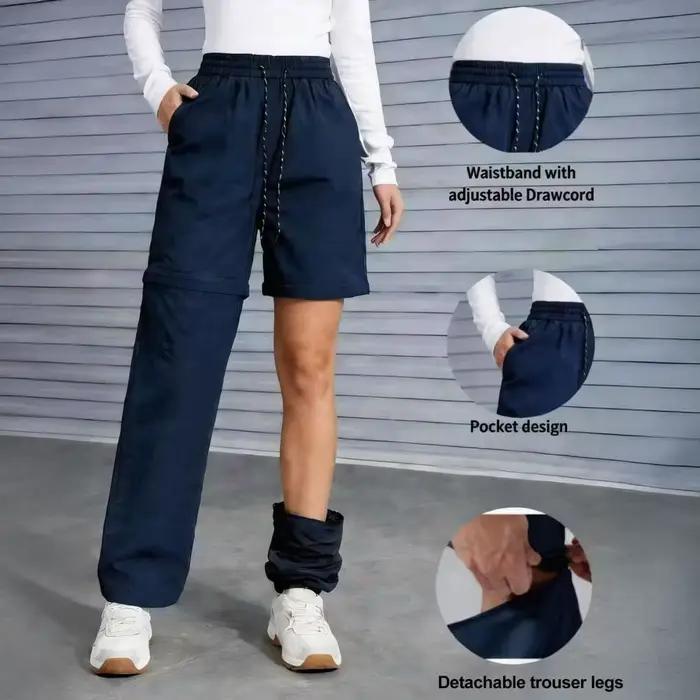 Pantalon cargo imperméable pour femme, zippé et détachable, pour la randonnée, le camping, la pêche et les voyages, séchage rapide et respirant