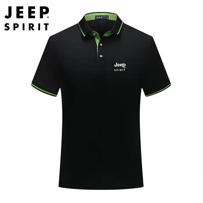 JEEP SPIRIT hommes T-shirt été coton POLO décontracté sport revers manches courtes chemise vêtements 2025 nouveau
