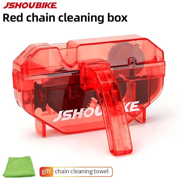 Nettoyeur de chaîne de vélo rouge